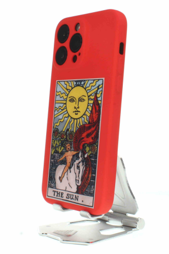 Apple iPhone 14 Pro Max Kırmızı Baskılı Kılıf The Sun - 6