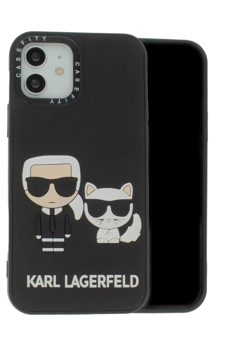 Apple iPhone 11 Kabartmalı Kılıf Karl Lagerfeld - 1