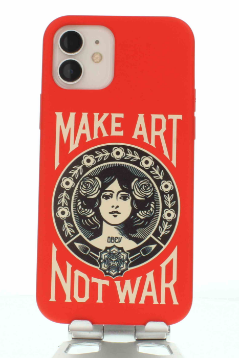 Apple iPhone 12 Kırmızı Baskılı Kılıf Make Art - 4