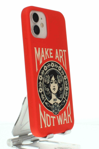 Apple iPhone 12 Kırmızı Baskılı Kılıf Make Art - 5