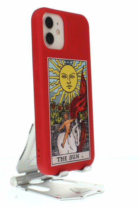 Apple iPhone 12 Kırmızı Baskılı Kılıf The Sun - 5