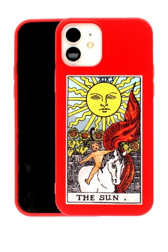 Apple iPhone 12 Kırmızı Baskılı Kılıf The Sun 