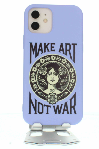 Apple iPhone 12 Lila Baskılı Kılıf Make Art - 4