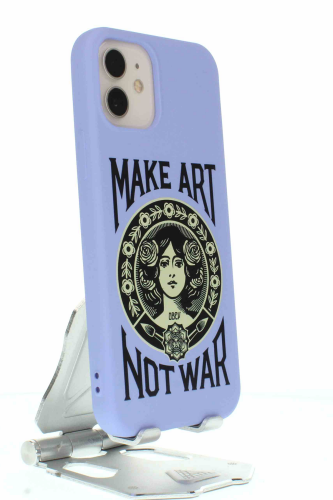 Apple iPhone 12 Lila Baskılı Kılıf Make Art - 5