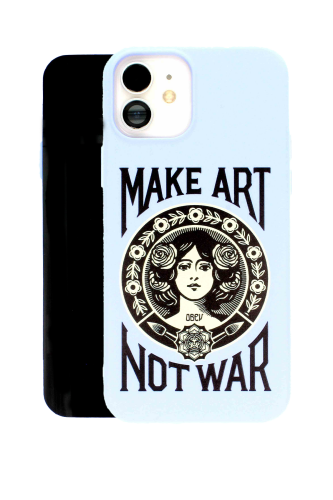 Apple iPhone 12 Lila Baskılı Kılıf Make Art - 1