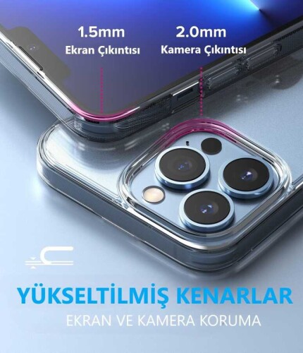 Apple iPhone 12 Pro Max Sert Şeffaf Kılıf - 3