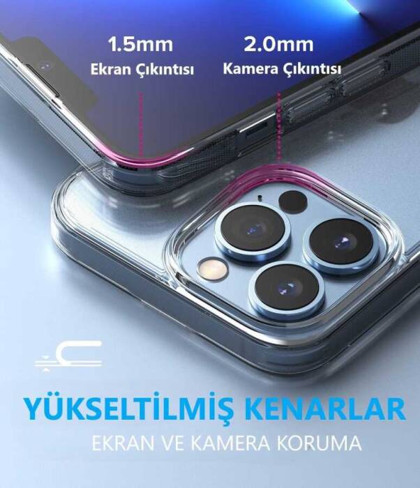 Apple iPhone 12 Sert Şeffaf Kılıf - 3