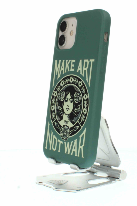 Apple iPhone 12 Yeşil Baskılı Kılıf Make Art - 6