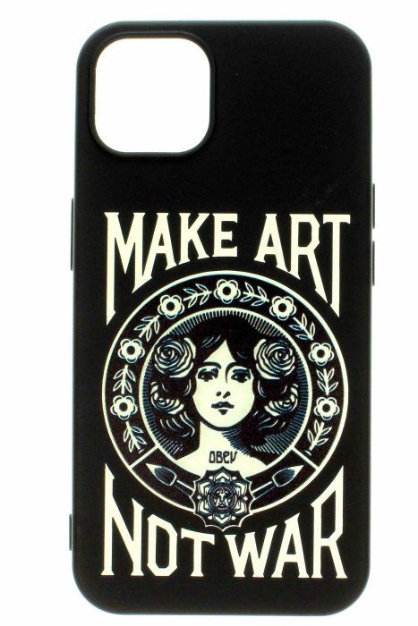 Apple iPhone 13 Siyah Baskılı Kılıf Make Art - 3