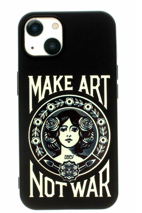 Apple iPhone 13 Siyah Baskılı Kılıf Make Art - 2