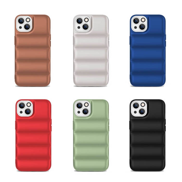 Apple iPhone 14 Puffer Case Kırmızı Telefon Kılıfı - 2