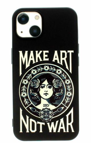 Apple iPhone 14 Siyah Baskılı Kılıf Make Art - 2