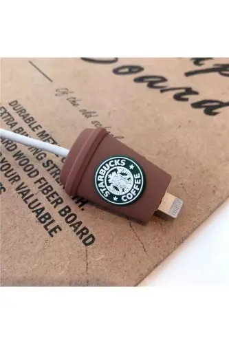 Starbucks Desenli Şarj ve Kulaklık Kablo Koruyucu - 3