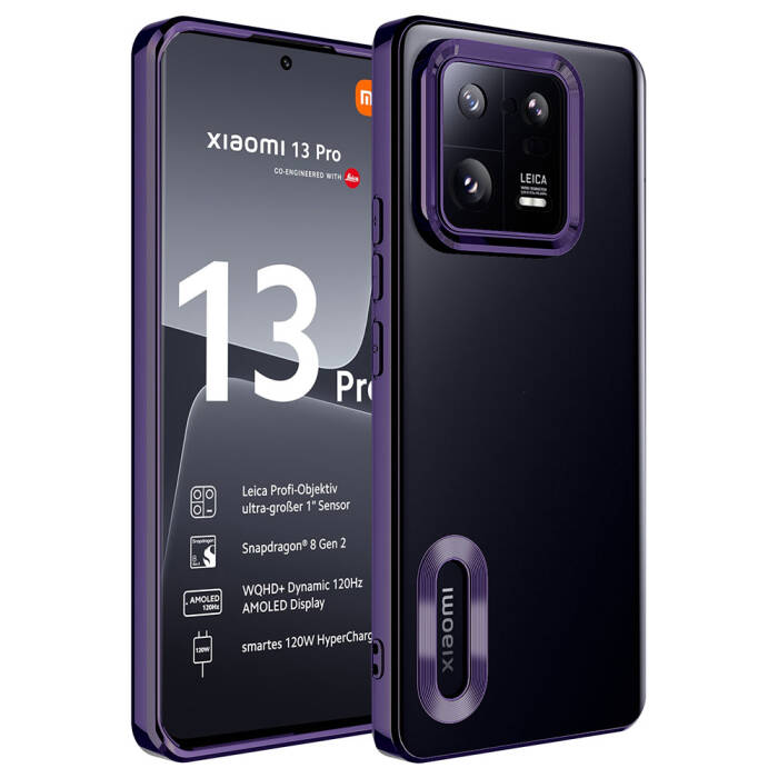 Xiaomi Mi 13 Pro Kılıf Kamera Korumalı Logo Gösteren Zore Omega Kapak - 1