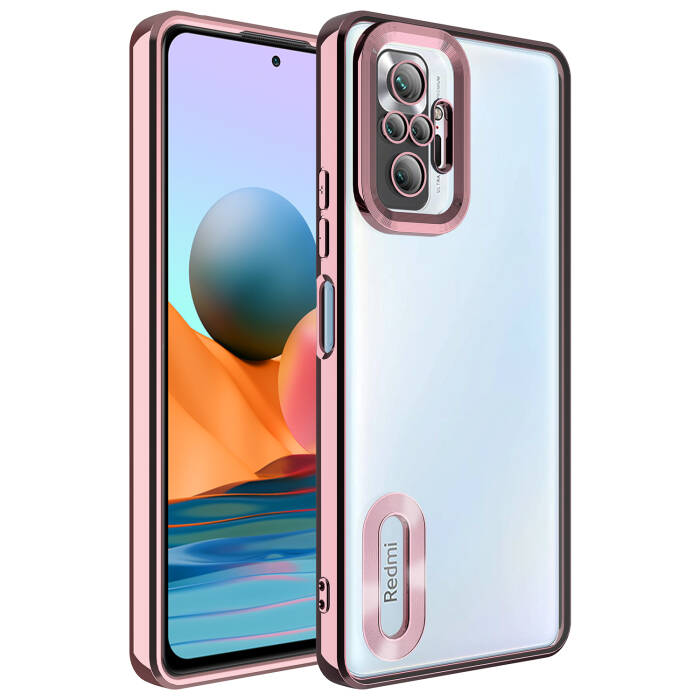 Xiaomi Redmi Note 10 Pro Kılıf Kamera Korumalı Logo Gösteren Zore Omega Kapak - 1