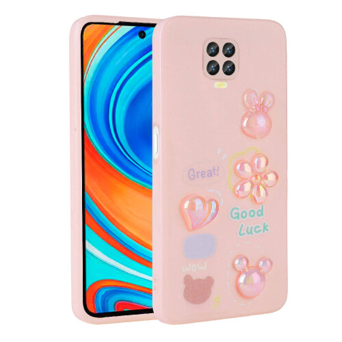 Xiaomi Redmi Note 9 Pro Kılıf Kabartma Figürlü Parlak Zore Toys Silikon Kapak - 4