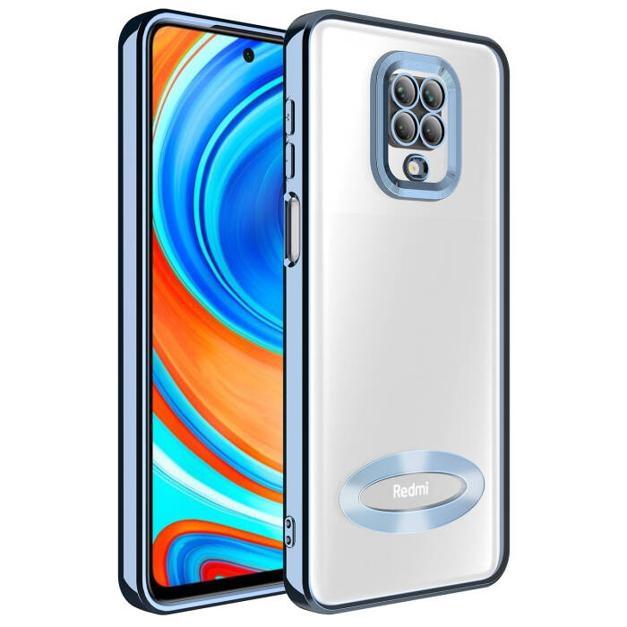 Xiaomi Redmi Note 9 Pro Kılıf Kamera Korumalı Logo Gösteren Zore Omega Kapak - 1